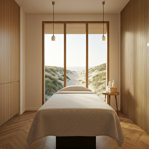 Quiet morning light filtering into therapy space